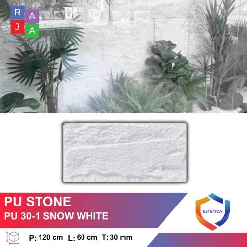 Wall Panel PU Stone Snow White Citra Raya Tangerang
