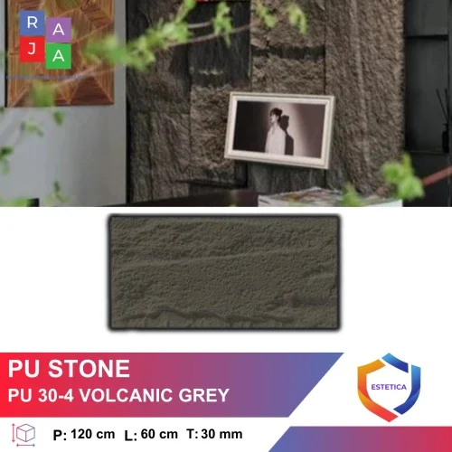 Wall Panel PU Stone Volcanic Grey Citra Raya Tangerang